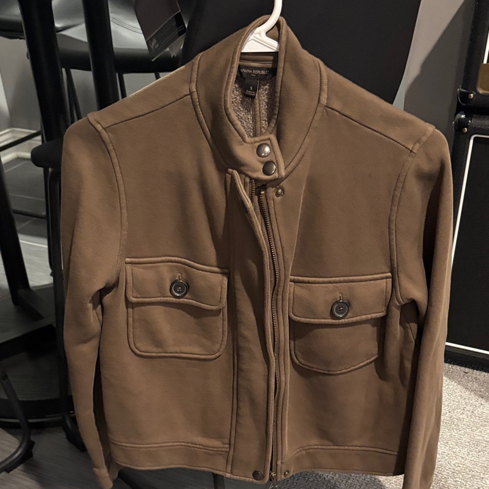 Banana Republic Women’s Military-Style Field Jacket/Sweatshirt material